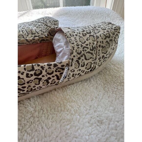 Toms Shoes Flats Sandals Leopard Gold Women’s 7.5 - Picture 9 of 11
